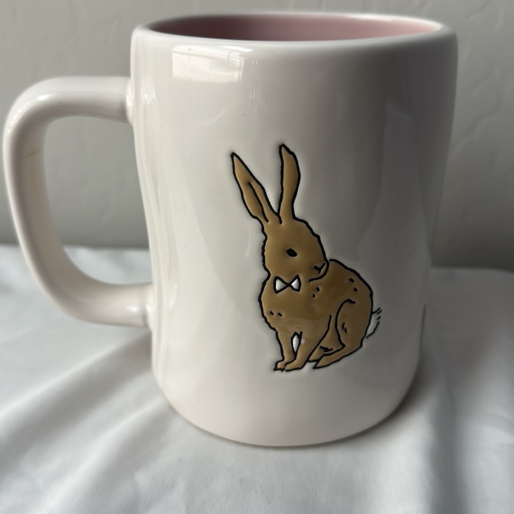 Rae Dunn BUNNY LOVE with bunny on back side mug - Picture 2 of 4